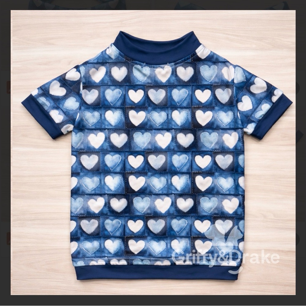 🐾Heart Print Short Sleeve Dog Tee